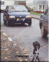 ANPR roadside unit, this can be on a tripod or on a unmarked police car.    Copyright © Steve Warren